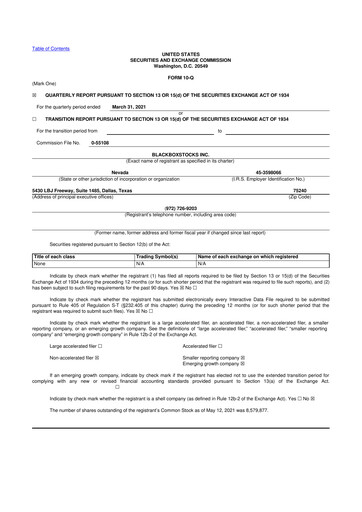 Thumbnail Blackboxstocks 10-Q Quarterly Report FY2021 