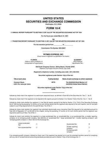 Thumbnail PetMed Express
 10-K Annual Report 2021
