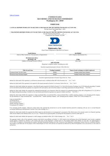 Thumbnail Daktronics 10-K Annual Report 2021
