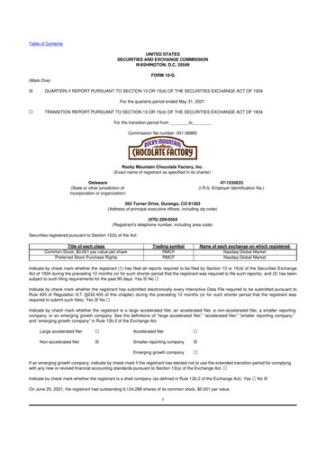 Thumbnail Rocky Mountain Chocolate Factory 10-Q Quarterly Report FY2022 