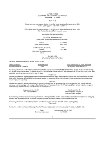 Thumbnail Escalade Sports 10-Q Quarterly Report FY 