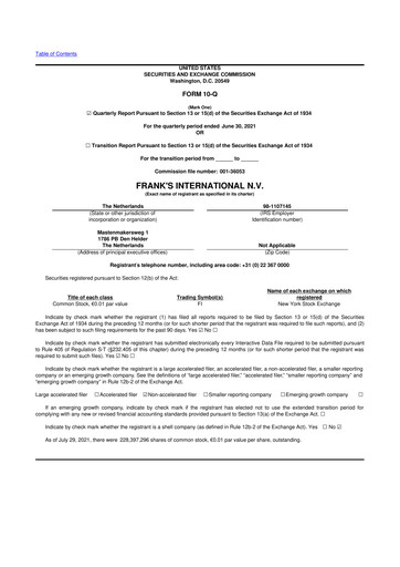 Thumbnail Expro Group 10-Q Quarterly Report FY2021 