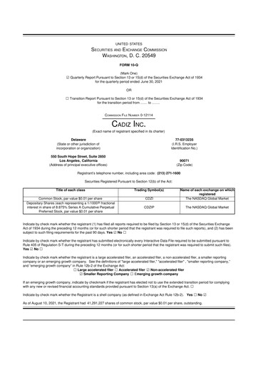 Thumbnail Cadiz Inc. 10-Q Quarterly Report FY2021 