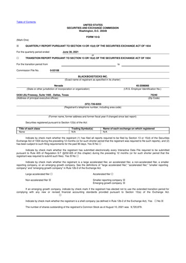 Thumbnail Blackboxstocks 10-Q Quarterly Report FY2021 