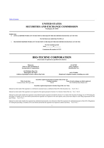 Thumbnail Bio-Techne 10-K Annual Report 2021