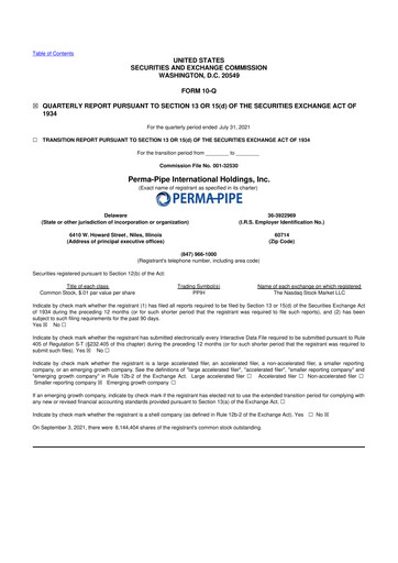 Thumbnail Perma-Pipe International 10-Q Quarterly Report FY 