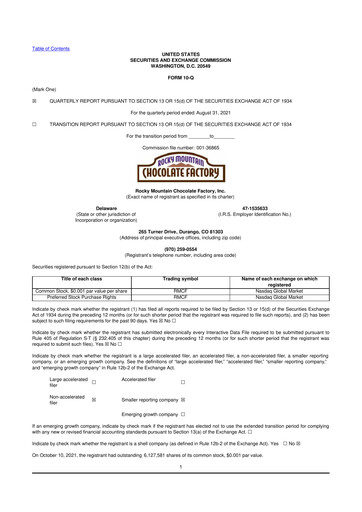 Thumbnail Rocky Mountain Chocolate Factory 10-Q Quarterly Report FY2022 