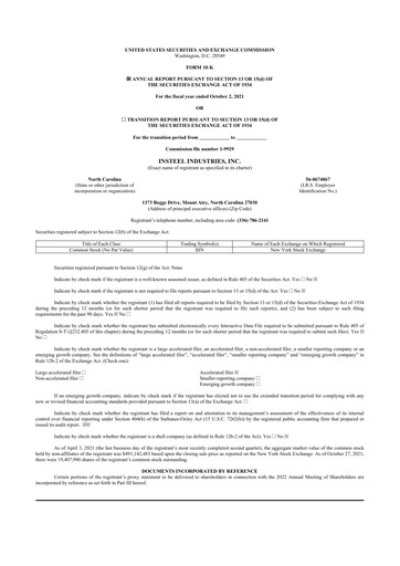 Thumbnail Insteel Industries 10-K Annual Report 2021