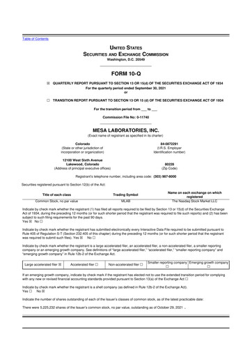 Thumbnail Mesa Laboratories 10-Q Quarterly Report FY2022 