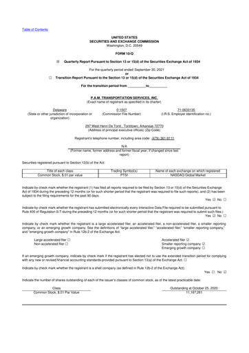 Thumbnail PAMT Corp 10-Q Quarterly Report FY2021 