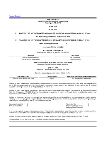 Thumbnail NextDecade Corp 10-Q Quarterly Report FY2021 