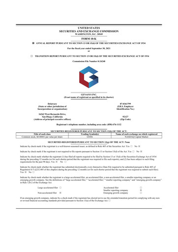 Thumbnail Genasys 10-K Annual Report 2021