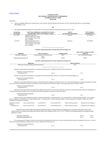 Thumbnail Huntsman Corporation
 10-K Annual Report 