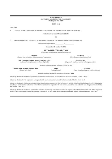 Thumbnail Ultralife Corporation 10-K Annual Report 2021