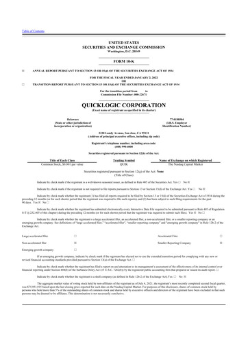 Thumbnail Quicklogic 10-K Annual Report 2021