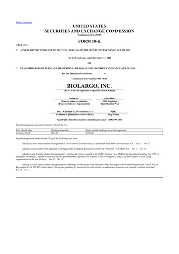 Thumbnail BioLargo 10-K Annual Report 2021