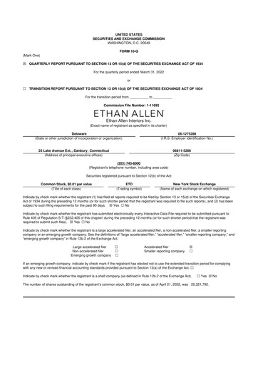 Thumbnail Ethan Allen
 10-Q Quarterly Report FY2022 