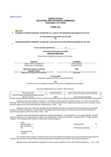 Thumbnail Whitestone REIT 10-Q Quarterly Report FY2022 