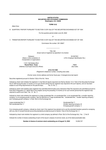 Thumbnail TSS, Inc. 10-Q Quarterly Report FY2022 