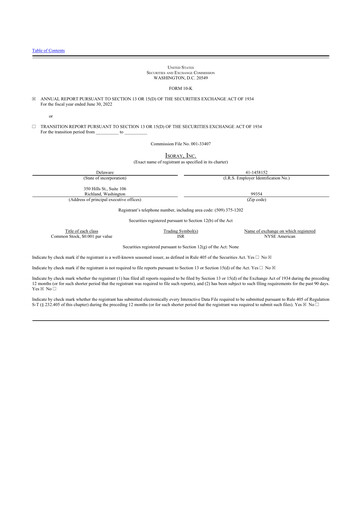 Thumbnail Perspective Therapeutics 10-K Annual Report 2022