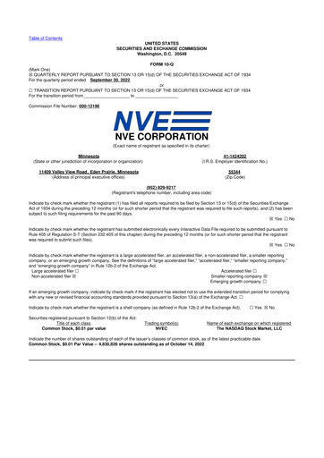 Thumbnail NVE Corporation
 10-Q Quarterly Report FY2023 