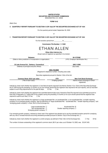 Thumbnail Ethan Allen
 10-Q Quarterly Report FY2023 