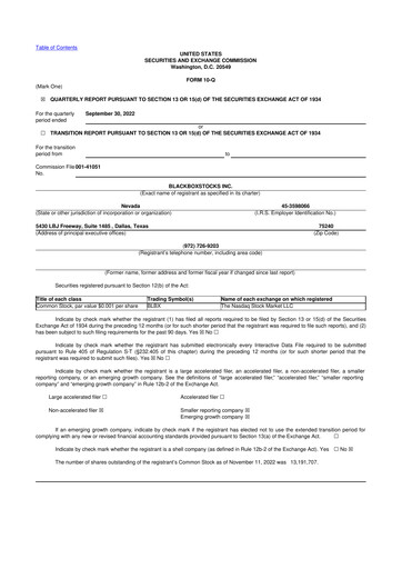 Thumbnail Blackboxstocks 10-Q Quarterly Report FY2022 