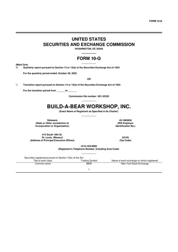 Thumbnail Build-A-Bear Workshop 10-Q Quarterly Report FY2022 
