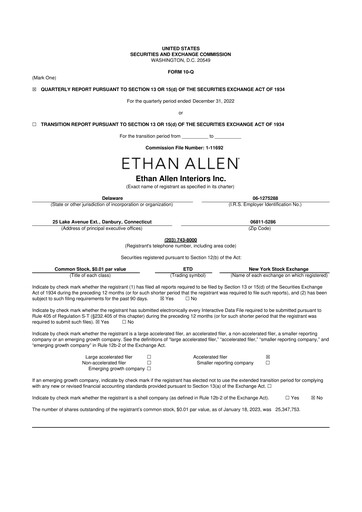 Thumbnail Ethan Allen
 10-Q Quarterly Report FY2023 