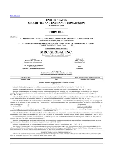 Miniature MRC Global
 10-K Rapport annuel 2022