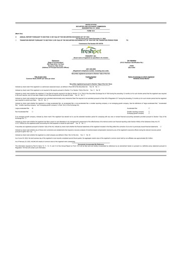 Thumbnail Freshpet 10-K Annual Report 2022