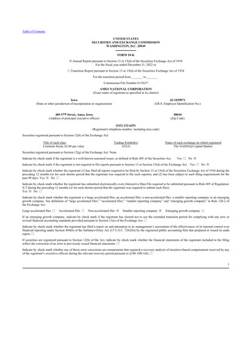 Vorschaubild Ames National Corp. 10-K Jahresbericht 2022