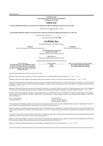 Thumbnail AvePoint 10-K Annual Report 2022