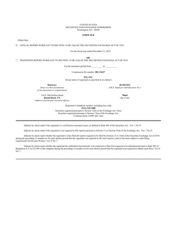 Thumbnail TSS, Inc. 10-K Annual Report 2022