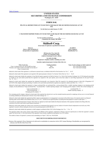 Thumbnail Skillsoft 10-K Annual Report 2023