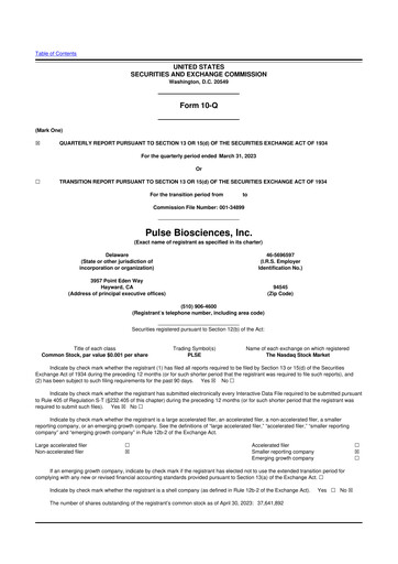 Thumbnail Pulse Biosciences
 10-Q Quarterly Report FY2023 