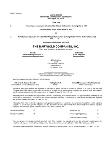 Vorschaubild the Marygold Companies 10-Q Quartalsbericht 2023 