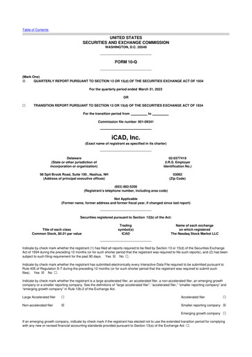 Thumbnail iCAD 10-Q Quarterly Report FY2023 