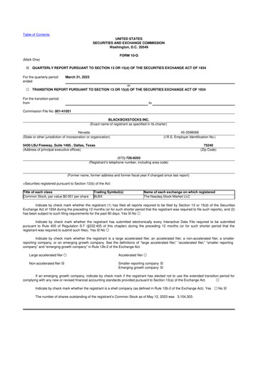 Thumbnail Blackboxstocks 10-Q Quarterly Report FY2023 