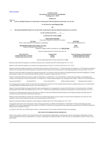 Thumbnail Seneca Foods
 10-K Annual Report 2023