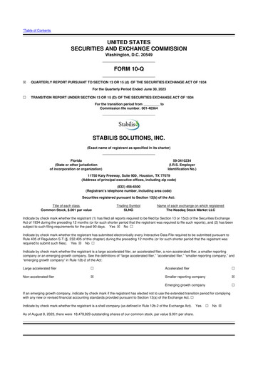Thumbnail Stabilis Solutions 10-Q Quarterly Report FY2023 