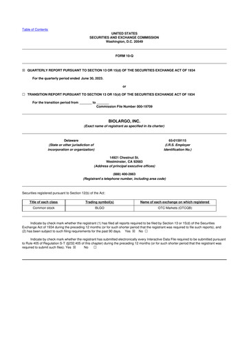 Thumbnail BioLargo 10-Q Quarterly Report FY 