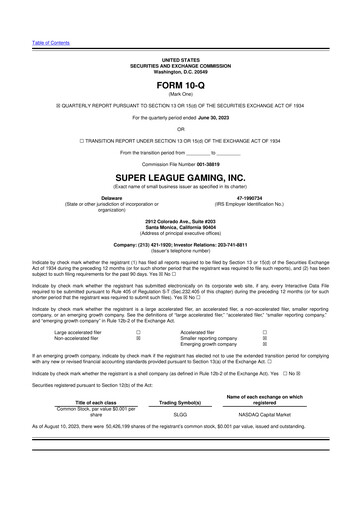 Thumbnail Super League Enterprise 10-Q Quarterly Report FY2023 