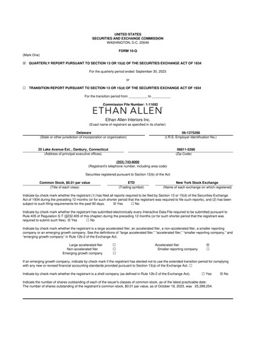 Thumbnail Ethan Allen
 10-Q Quarterly Report FY2024 