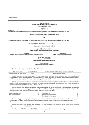 Thumbnail Applied Optoelectronics 10-Q Quarterly Report FY2023 