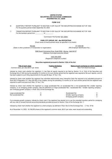 Miniature ReposiTrak 10-Q Rapport trimestriel 2023 