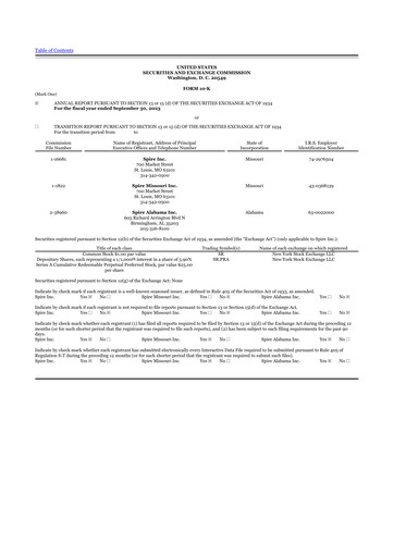 Thumbnail Spire Inc. 10-K Annual Report 