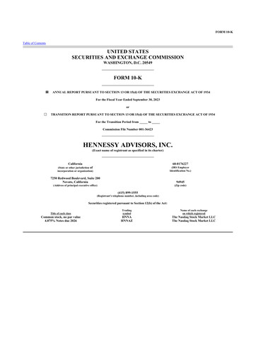 Thumbnail Hennessy Advisors 10-K Annual Report 2023