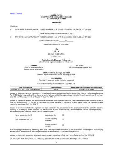 Thumbnail Rocky Mountain Chocolate Factory 10-Q Quarterly Report FY2024 
