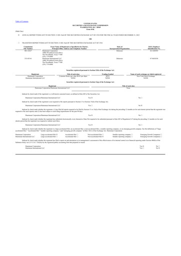Thumbnail Huntsman Corporation
 10-K Annual Report 